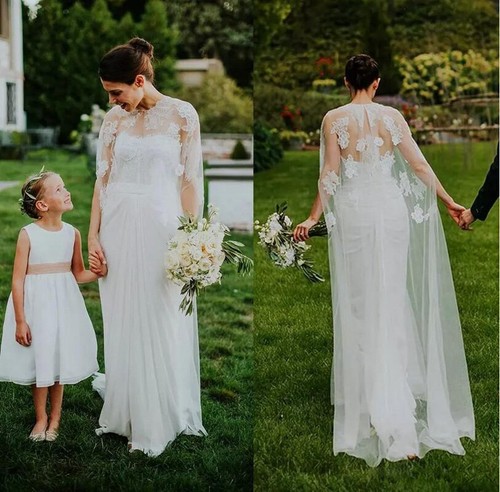 Appliques bridal cloak long - bridal,
