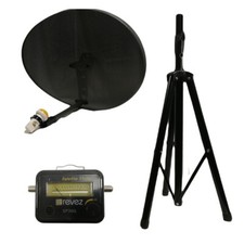 SKY FREESAT SATELLITE DISH ZONE 2 SINGLE LNB TRIPOD FINDER CARAVAN CAMPING KIT