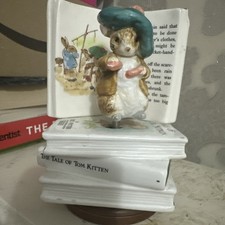 Beatrix Potter Benjamin bunny Schmid Music Box Hand Painted 
