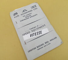 Vintage SAH Triumph Tune VITESSE Sid Hurrell Conversion Accessories Catalogue