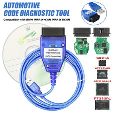 For BMW K+DCAN OBD2 Cable with Switch FTDI FT232RL Tools EDIABAS NCS Expert ISTA