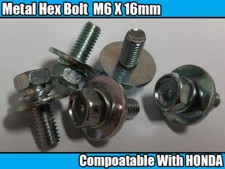 10x Metal Hex Bolt With