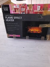 easyhome Log/Flame Effect Wall-Mounted 1800w Heater