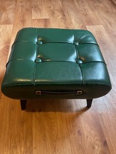 Luxury leather footstool - leather,