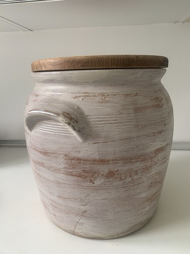 Hand thrown ceramic bread - thrown,