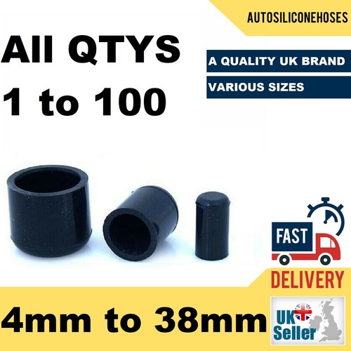Black silicone blanking plugs - black,