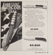 1989 Print Ad Ka-Bar USMC Fighting Knives Since 1898 Cleveland,Ohio
