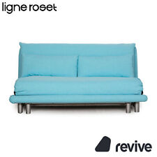 Ligne Roset Multy Fabric Three-Seater Blue Sofa Couch Sleep Function Neubezug