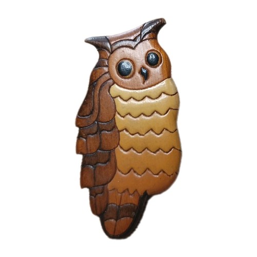 Vintage handmade wooden owl - vintage,