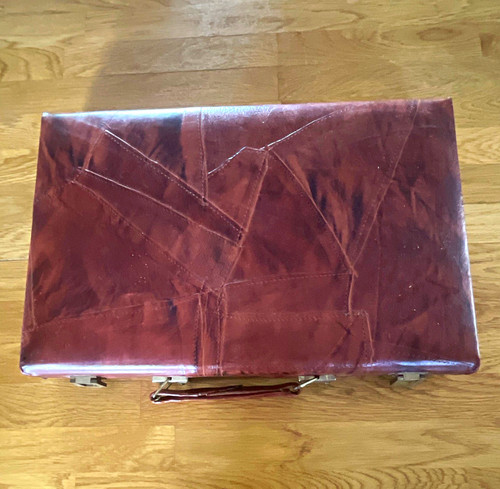 Leather backgammon board game - board,