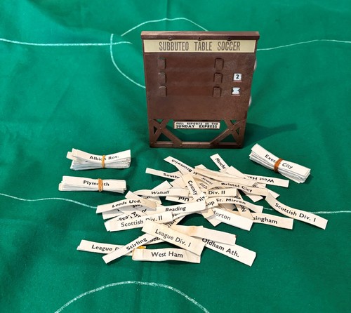 Subbuteo match score - -,