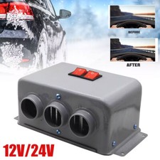 Electric Car Heater 12-24V 800W Heating Fan 3Hole Fast Heater Defogger Defroster