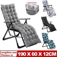 Sun Lounger Cushion Bench Chair Sunbed Garden Recliner Replacement Anti Slip