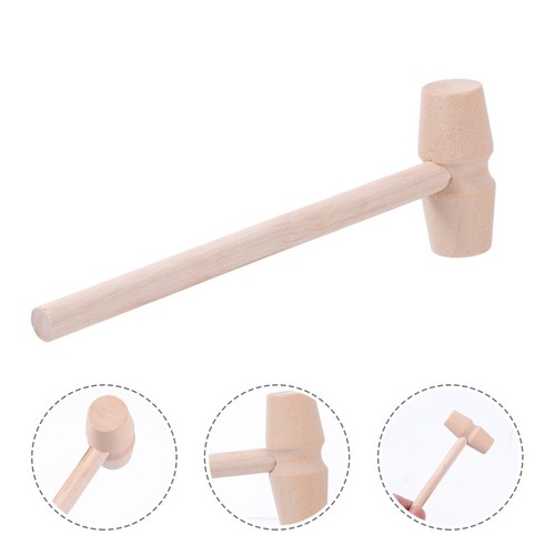 10pcs wooden mini hammers - wooden,