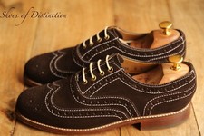 Grenson Brown Suede Oxford Brogue Lace Up Shoes Mens UK 8 G US 9 EU 42