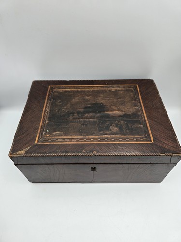 Antique victorian inlaid wood - antique,