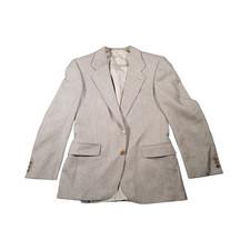 Jaeger Blazer Jacket Brown Medium 38C 100% Wool Made In Great Britain Dress