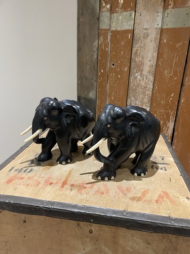 Vintage pair hand carved - vintage,