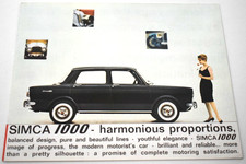 SIMCA 1000 UK  SALES BROCHURE