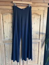 Sarah Pacini Fine Knit Wide Leg Pull On Trouser Size 14-16 W 30/34”
