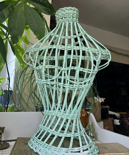 Vintage wicker mannequin - vintage, torso