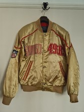 NFL Rugby Jacket CAMPRI 49ERS Mens Gold Padded San Francisco Sports Bomber M/S 