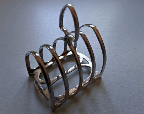 Antique silver plated toast - antique,