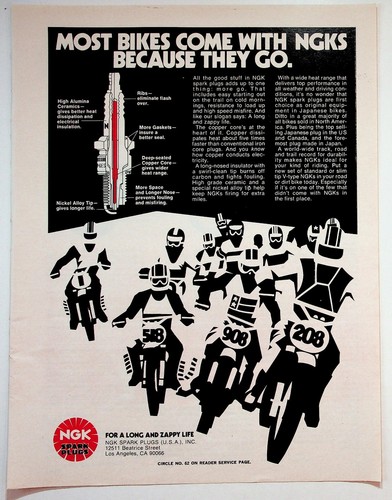 Ngk spark plugs vintage 1970s - ngk,
