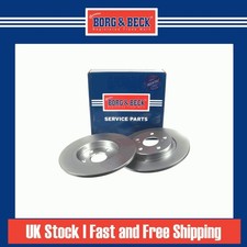 2x Brake Discs Solid For Toyota Avensis T27 2.0 D-4D Borg & Beck Rear 4243105070
