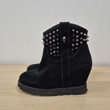 Ash Studded Goth Wedge Ankle