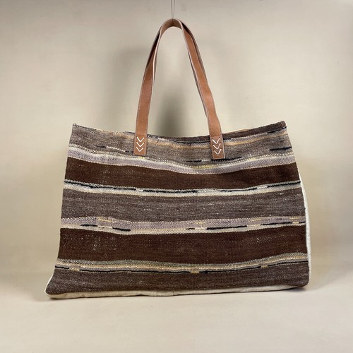 Vintage carpet bag large - carpet,