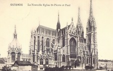 Ostende La Nouvelle Eglise Belgium 1912 Postcard. Carte postale *Worldwide ship*