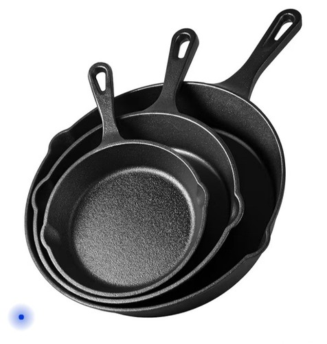 Cast iron skillet - iron, set