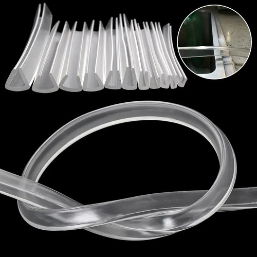 Shaped clear rubber seal - clear,