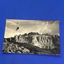 SELVA DI VAL GARDENA SEGGIOVIA DANTERCEPPIES - CARTOLINA PICCOLA BIANCO E NERO