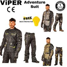 ViPER ADVENTURE SUIT JACKET TROUSER MOTORCYCLE BIKE WATERPROOF TEXTILE CE ARMOUR