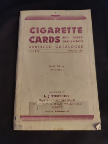 Book cigarette cards - book,