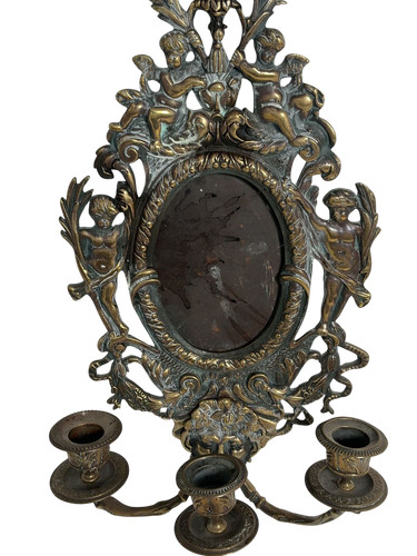Antique bronze wall sconce