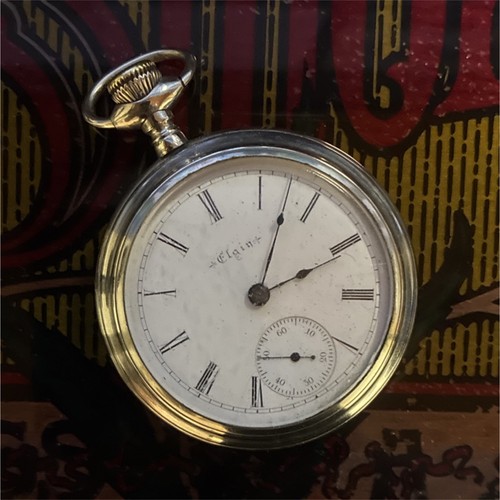 Elgin silver plated mechanical - silver,