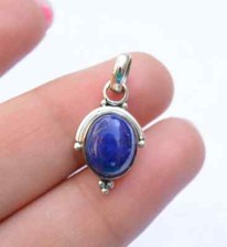 Lavish Lapis Lazuli Gemstone 925 Sterling Silver Handmade Pendant AS-240