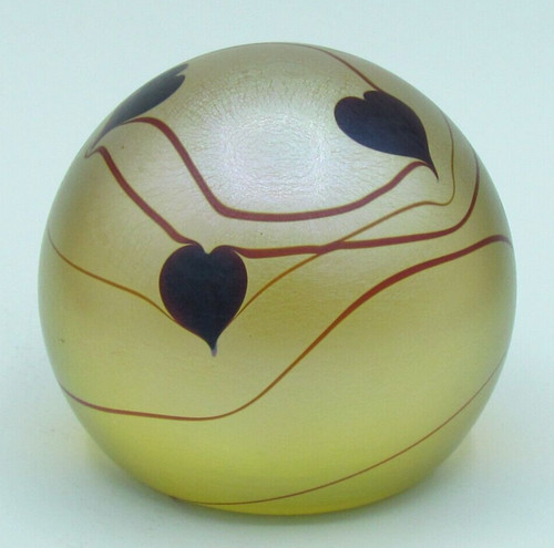 Okra glass paperweight - okra,