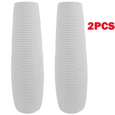 2X Tall Floor Vases White