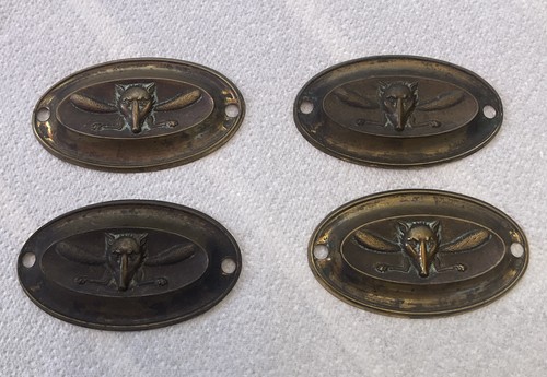 Vintage fox brass escutcheon - fox,