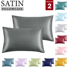 Premium Satin Silk Pillowcases For Hair And Skin 2 Pack Soft Pillow Cases Covers