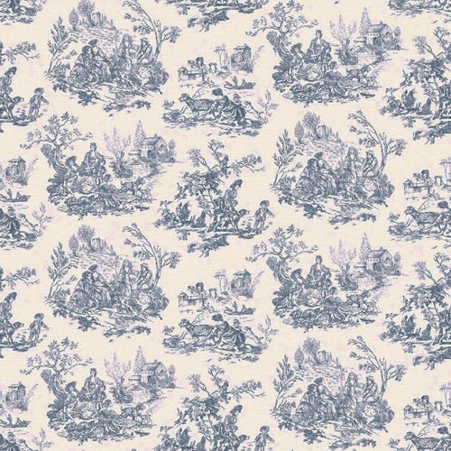 Toile jouy navy wallpaper - toile, de