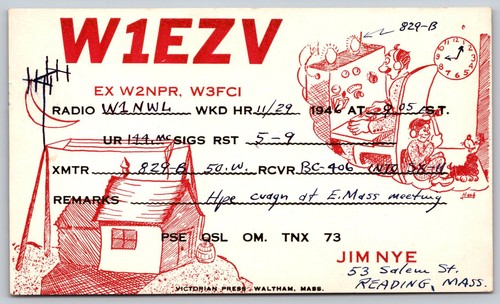 1947 w1ezv ham radio - w1ezv,