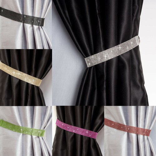 Diamante curtain tie backs - tie,