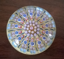 Perthshire 14 Spoke Millefiori Glass Paperweight