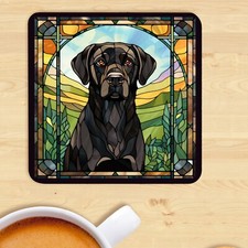 Pet Dog Coaster, Stained Glass