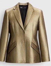 Zara Women’s Gold Blazer BNWT Size M